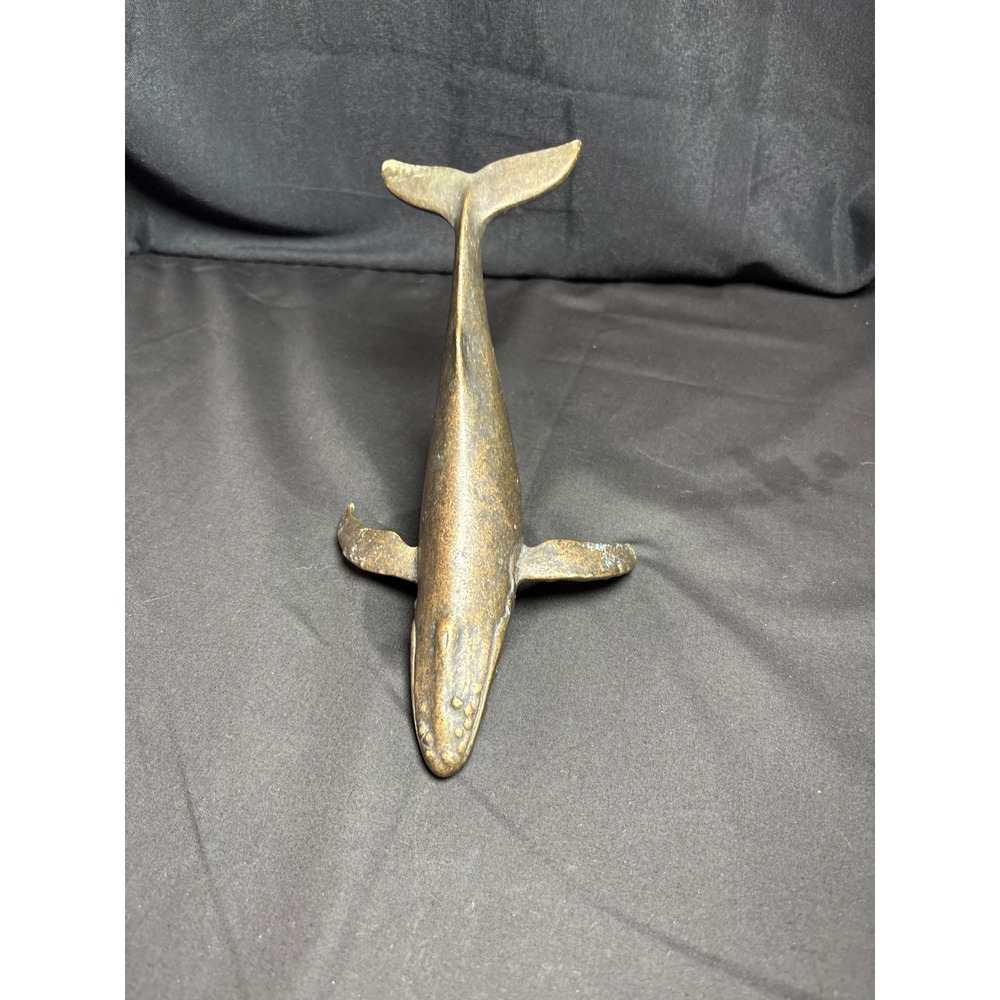 Scott Nelles 1986 Signed Bronze Humpback Whale‎ Sculpture Vintage Nautical Art